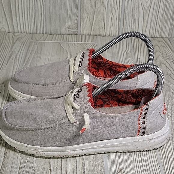 Hey Dude Wendy Fawn Inca Grey Loafers Womens Size 6 - Picture 5 of 12